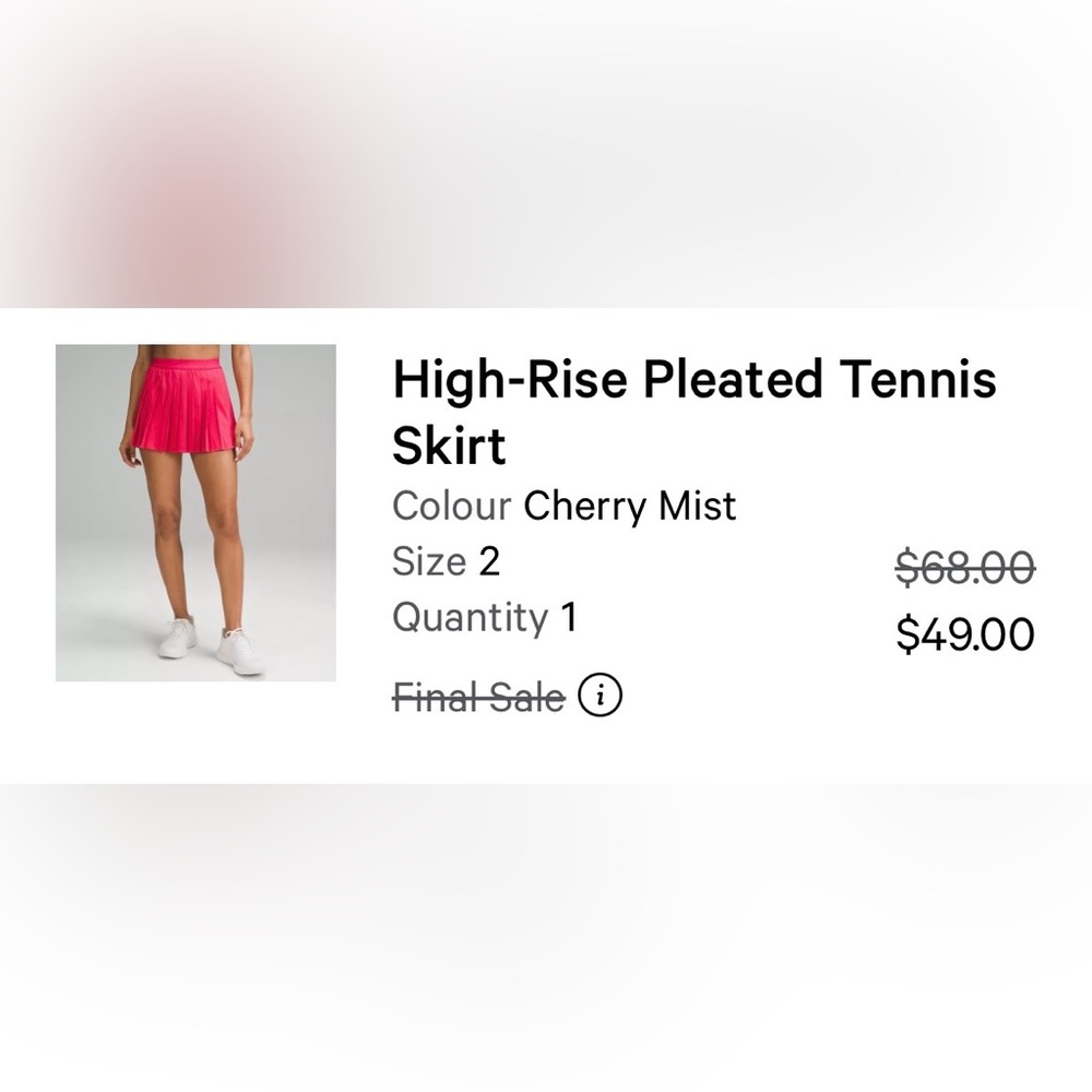 Set of 2, Lululemon Pleated Women's tennis Skirts worn twice.